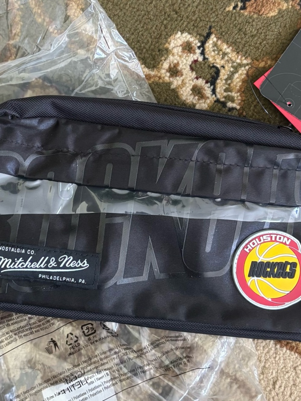 Mitchell & Ness Black Houston Rockets Fanny Pack
